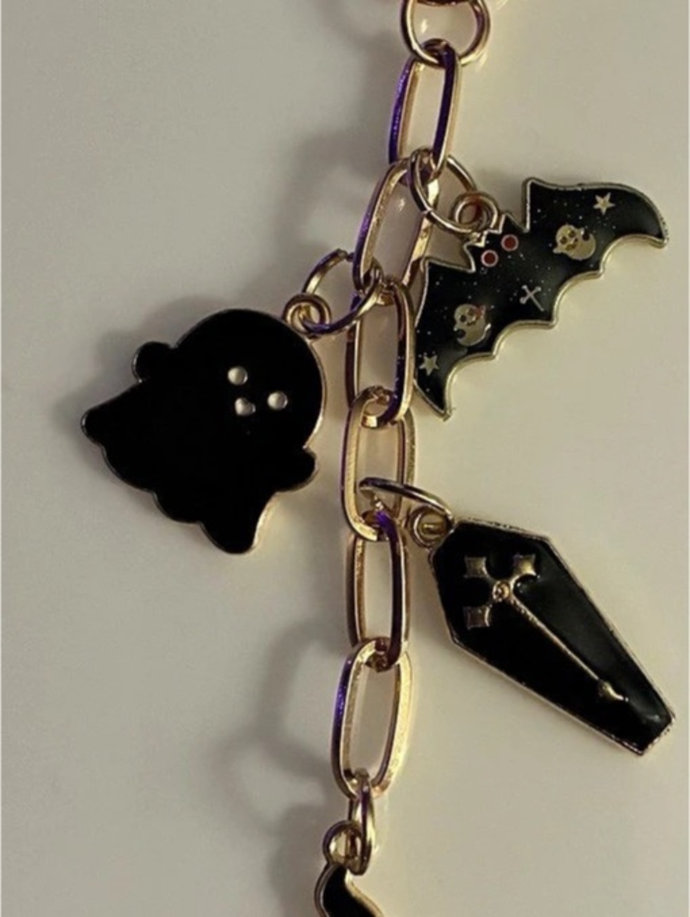 Wizard Hat charm keychain Black & Gold